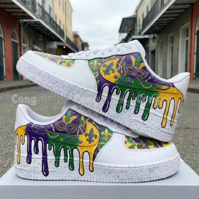 Mardi Gras Custom Air Force 1 Sneakers