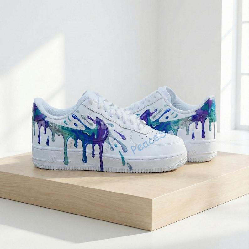 Custom Drip Cartoon Air Force 1 Sneakers