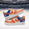 Personalized Hand-Painted New York Hockey Air Force 1, Custom Islenders Hockey Fan AF1 Sneaker, Adult /Toddler Kids