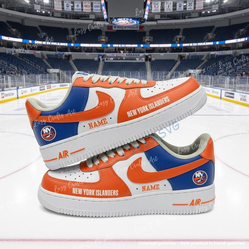 Personalized Hand-Painted New York Hockey Air Force 1