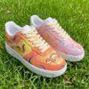 Custom Cartoon Air Force 1 Shoes, Hand Painted Bear and Pig AF1 Sneakers
