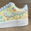 Custom Strawberry & Cream Pastel Air Force 1: Hand-Painted AF1 Sneakers - Image 3