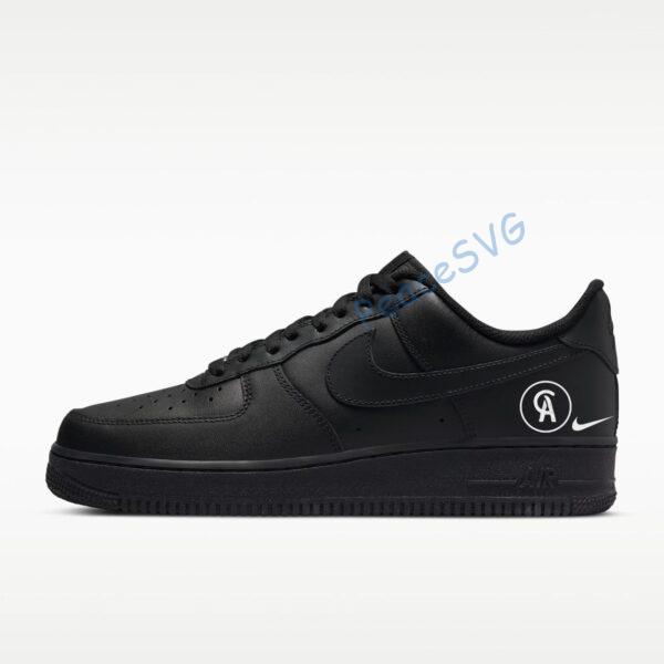 Hand Painted Air Force 1 Black Sneakers