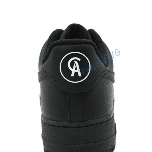 Alternative view of Hand Painted Air Force 1 Black Sneakers