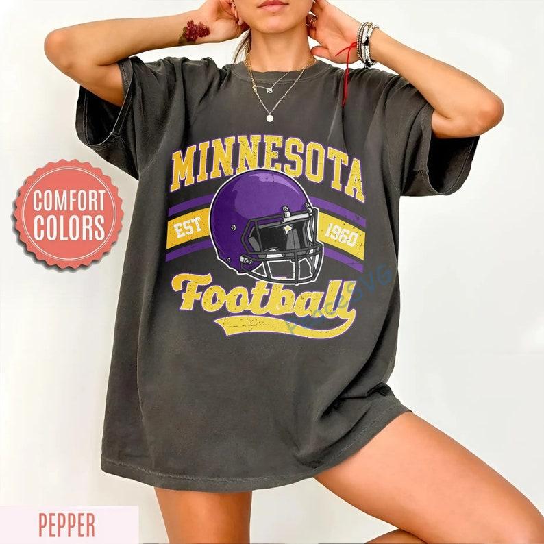 Minnesota Football Vintage Style Comfort Colors Sweatshirt, Retro Minnesota Fooball Shirt, Vintage Minnesota Crewneck, Minnesota Fan Gifts - Image 6