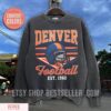 Denver Football Vintage Style Comfort Colors T-Shirt, Retro Denver Football Shirt, Denver Footbal Fans Gift Sweater, Sunday Football - Image 6