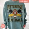 Pittsburgh Football Comfort Colors Sweatshirt, Vintage Unisex Pittsburgh Crewneck, Gift for Football Fan, Oversized Pittsburgh Sweatshirt - Image 5