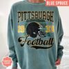 Pittsburgh Football Comfort Colors T-Shirt, Vintage Unisex Pittsburgh Crewneck, Gift for Football Fan, Oversized Pittsburgh T-Shirt - Image 5