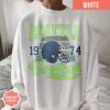 Seattle Football Vintage Style Comfort Colors T-Shirt, Seattle Football Sweatshirt, Seattle T-Shirt, Retro Seattle Football Shirt - Image 3