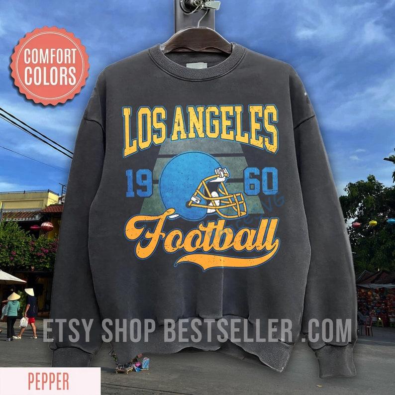 Los Angeles Football Vintage Style Comfort Colors T-Shirt, Los Angeles Football Crewneck, Los Angeles Football T-Shirt Fan Gift - Image 6