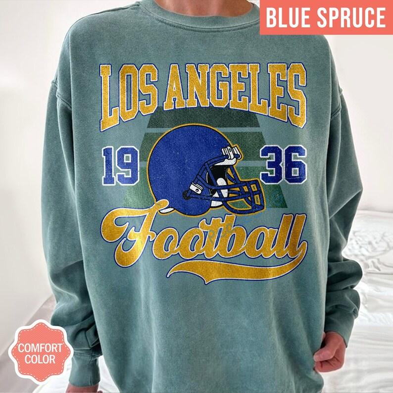Los Angeles Football Vintage Style Comfort Colors T-Shirt, Los Angeles Football Crewneck, Los Angeles Football Shirt, Los Angeles Gift - Image 5
