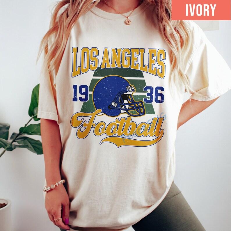 Los Angeles Football Vintage Style Comfort Colors T-Shirt, Los Angeles Football Crewneck, Los Angeles Football Shirt, Los Angeles Gift - Image 7