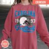 Carolina Vintage Style Comfort Colors Football T-Shirt, Panther T-Shirt, Carolina Football Crewneck, Carolina Football T-Shirt - Image 4