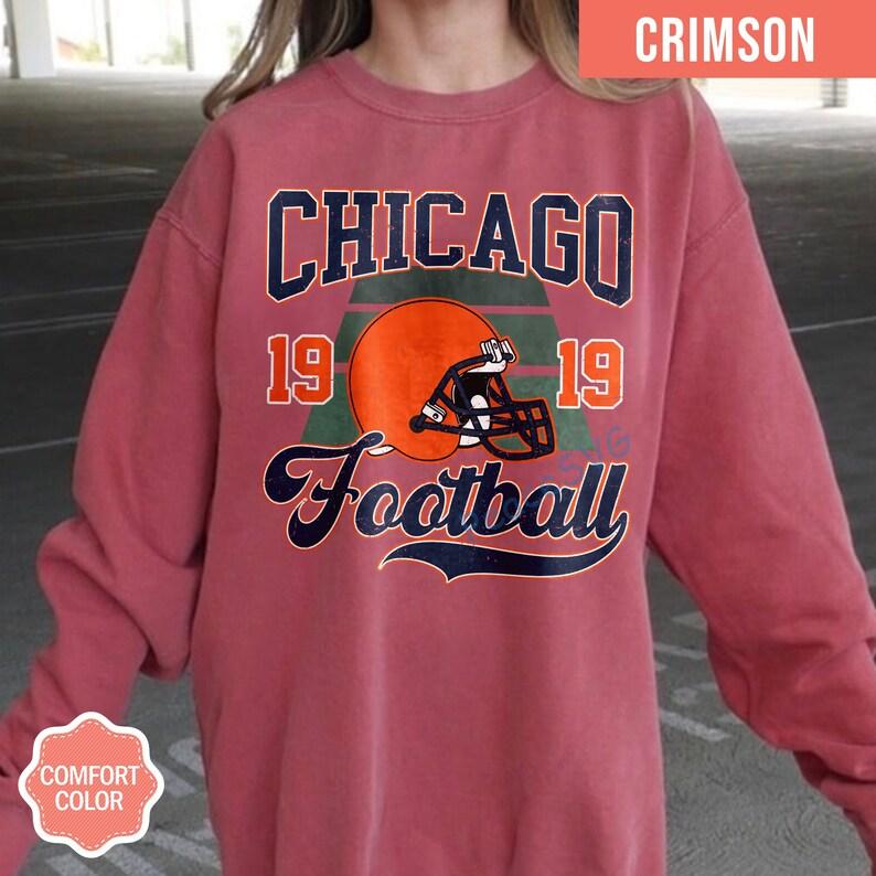 Chicago Football Vintage Style Comfort Colors T-Shirt, Retro Chicago Football T-Shirt, Chicago Fan Gift, Sunday Football - Image 4