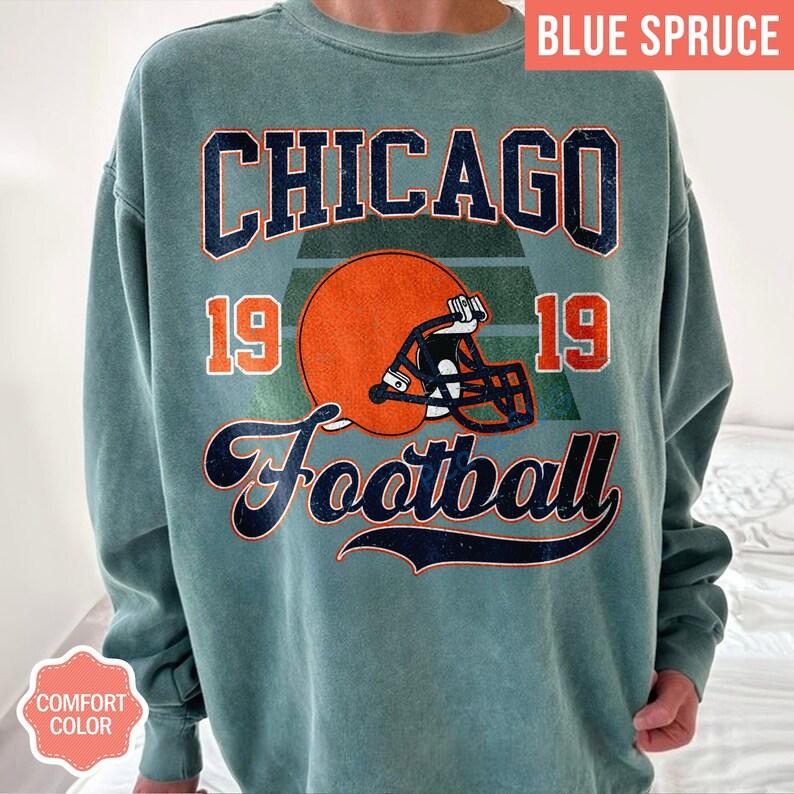 Chicago Football Vintage Style Comfort Colors T-Shirt, Retro Chicago Football T-Shirt, Chicago Fan Gift, Sunday Football - Image 5