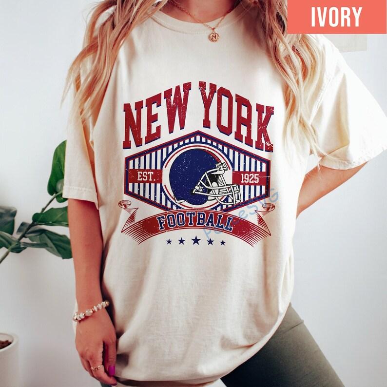 Giant Vintage Style Comfort Colors Sweatshirt, New York Football Crewneck, NY Giant Sweatshirt, New York Football T-shirt, New York Fan Gift - Image 7