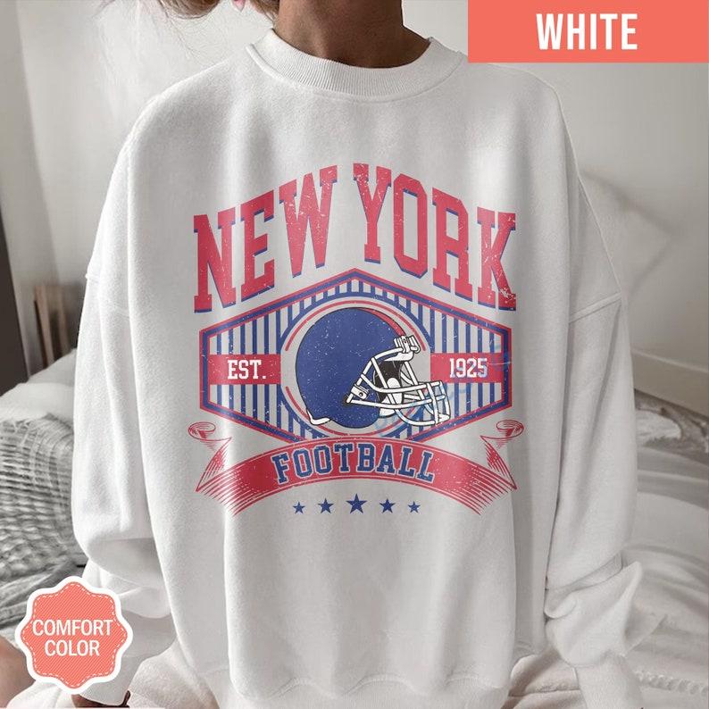 Giant Vintage Style Comfort Colors Sweatshirt, New York Football Crewneck, NY Giant Sweatshirt, New York Football T-shirt, New York Fan Gift - Image 3