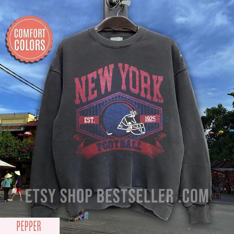 Giant Vintage Style Comfort Colors Sweatshirt, New York Football Crewneck, NY Giant Sweatshirt, New York Football T-shirt, New York Fan Gift