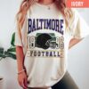 Baltimore Football Vintage Style Comfort Colors T-Shirt, Retro Baltimore Crewneck, Oversized Football T-Shirt, Gift Football Fan - Image 2