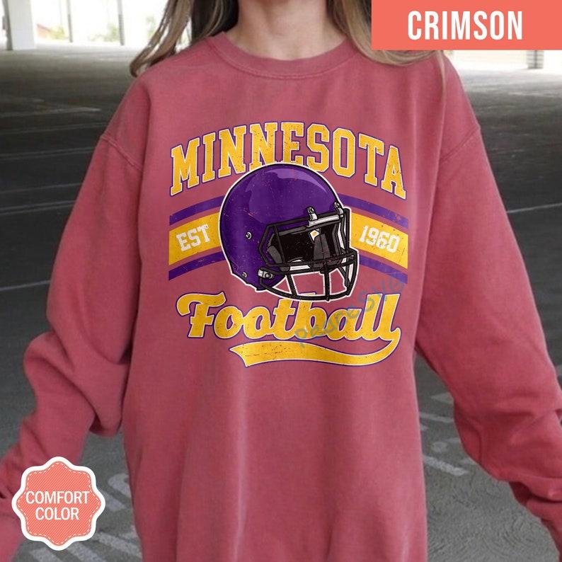 Minnesota Football Vintage Style Comfort Colors Sweatshirt, Retro Minnesota Fooball Shirt, Vintage Minnesota Crewneck, Minnesota Fan Gifts - Image 4