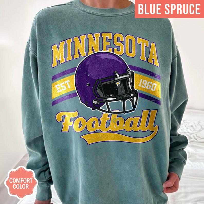 Minnesota Football Vintage Style Comfort Colors Sweatshirt, Retro Minnesota Fooball Shirt, Vintage Minnesota Crewneck, Minnesota Fan Gifts - Image 5