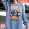 Denver Football Vintage Style Comfort Colors T-Shirt, Retro Denver Football Shirt, Denver Footbal Fans Gift Sweater, Sunday Football - Image 2