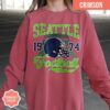 Seattle Football Vintage Style Comfort Colors T-Shirt, Seattle Football Sweatshirt, Seattle T-Shirt, Retro Seattle Football Shirt - Image 4