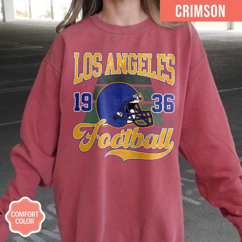 Los Angeles Football Vintage Style Comfort Colors T-Shirt, Los Angeles Football Crewneck, Los Angeles Football Shirt, Los Angeles Gift - Image 4