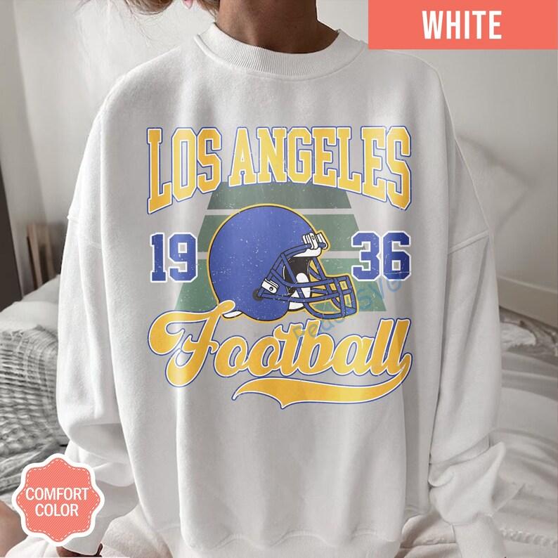 Los Angeles Football Vintage Style Comfort Colors T-Shirt, Los Angeles Football Crewneck, Los Angeles Football Shirt, Los Angeles Gift - Image 3