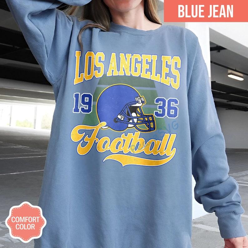 Los Angeles Football Vintage Style Comfort Colors T-Shirt, Los Angeles Football Crewneck, Los Angeles Football Shirt, Los Angeles Gift - Image 2
