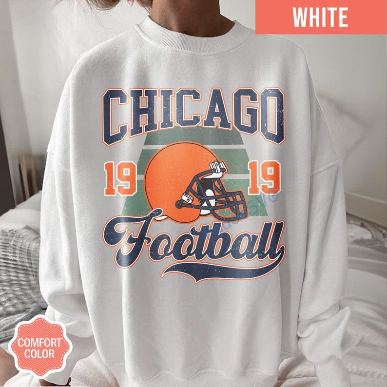 Chicago Football Vintage Style Comfort Colors T-Shirt, Retro Chicago Football T-Shirt, Chicago Fan Gift, Sunday Football - Image 3