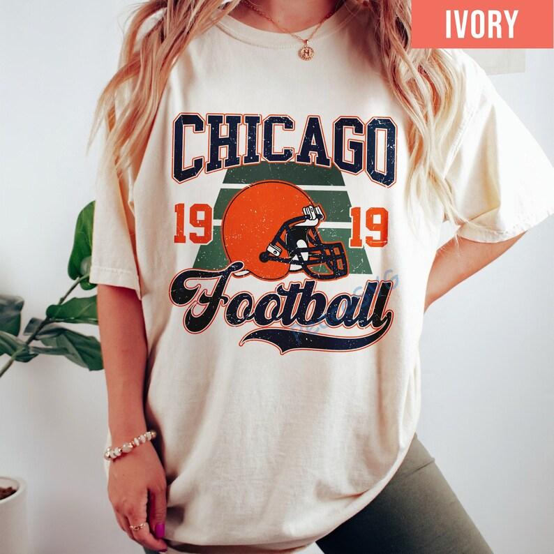 Chicago Football Vintage Style Comfort Colors T-Shirt, Retro Chicago Football T-Shirt, Chicago Fan Gift, Sunday Football - Image 7