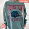 Houston Football Vintage Style Comfort Colors Crewneck T-Shirt, Texan Football Shirt, Houston Football Game Day Shirt, Sunday Football Shirt - Image 4