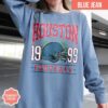 Houston Football Vintage Style Comfort Colors Crewneck T-Shirt, Texan Football Shirt, Houston Football Game Day Shirt, Sunday Football Shirt - Image 2