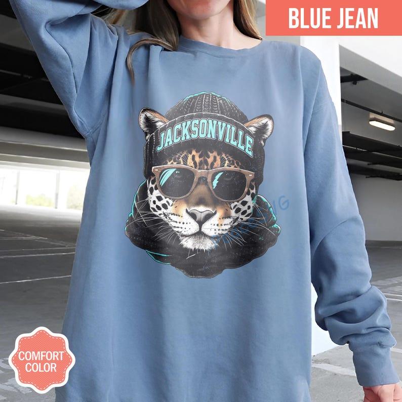 jacksonville Football Vintage Style Comfort Colors T-Shirt, Jacksonville Football Sweatshirt, Vintage Style Jacksonville Football Shirt - Image 2