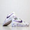 Custom Purple Splatter Air Force 1: Hand-Painted Sneakers - Image 2