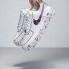 Custom Purple Splatter Air Force 1: Hand-Painted Sneakers - Image 4