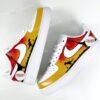 Hand Painted Dinosaur Sunset Sneakers: Custom Air Force 1 - Image 4