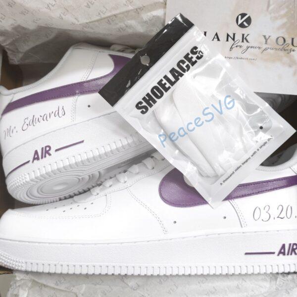 Custom Purple Air Force 1 Sneakers