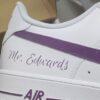Custom Purple Air Force 1 Sneakers - Image 2