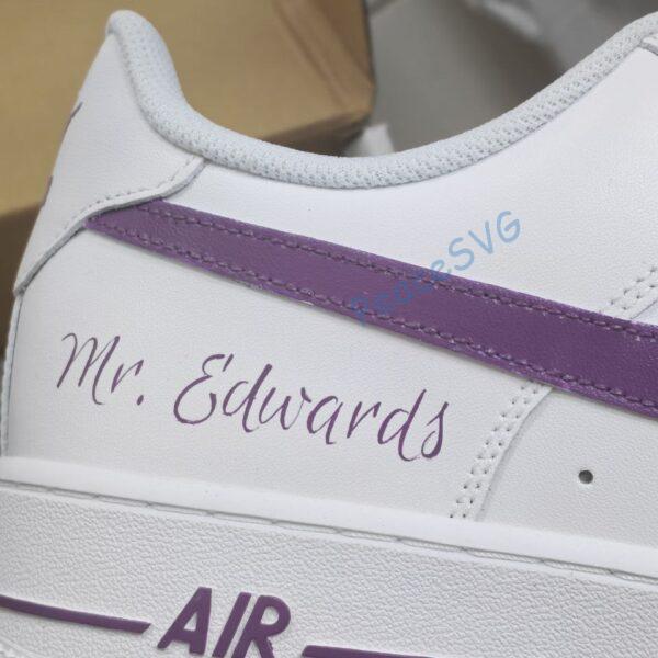 Alternative view of Custom Purple Air Force 1 Sneakers